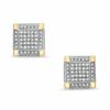 Thumbnail Image 1 of 1/4 CT. T.W. Diamond Square Stud Earrings in 10K Gold