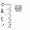 Thumbnail Image 2 of 1/4 CT. T.W. Diamond Square Stud Earrings in 10K Gold