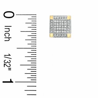 1/4 CT. T.W. Diamond Square Stud Earrings in 10K Gold