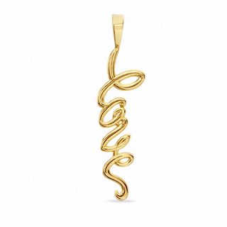 Cursive LOVE Charm in 10K Gold