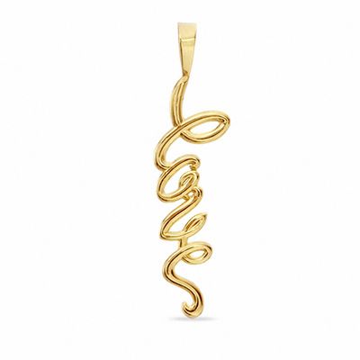 Cursive LOVE Charm in 10K Gold