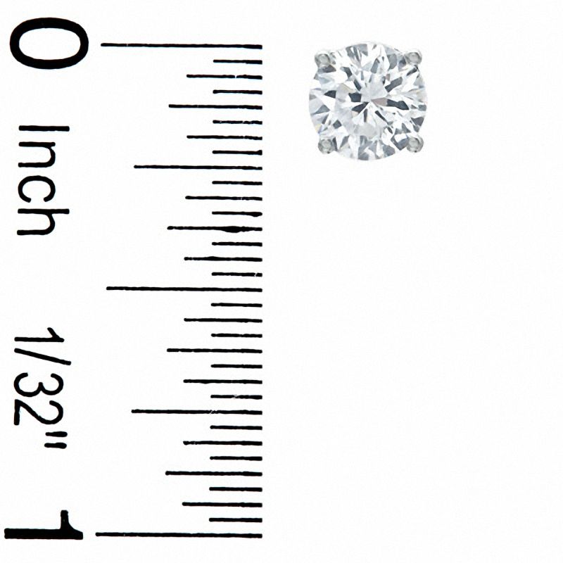 Main Image 3 of Cubic Zirconia Open Heart Pendant and 6mm Stud Earrings Set in Sterling Silver