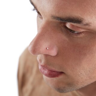 14K Semi-Solid, Hollow, and Solid Gold CZ Nose Stud Set