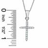 Thumbnail Image 2 of Cubic Zirconia Cross Pendant and Stud Earrings Set in Sterling Silver