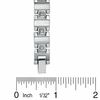1/10 CT. T.W. Diamond 9mm Square Link Bracelet in Stainless Steel - 8.5"
