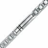 Thumbnail Image 1 of Diamond Accent ID Bracelet in Stainless Steel - 8.5&quot;