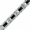 Thumbnail Image 1 of 1/7 CT. T.W. Diamond 12mm Cross Link Bracelet in Two-Tone Stainless Steel - 8.5"