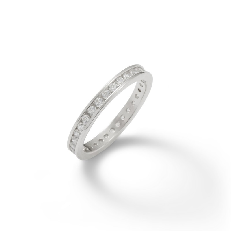 Child's Cubic Zirconia Eternity Band in Sterling Silver - Size 4