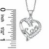 Thumbnail Image 2 of Cubic Zirconia Heart LOVE Pendant and 5mm Stud Earrings Set in Sterling Silver