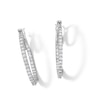 Thumbnail Image 1 of 30mm Cubic Zirconia Inside-Out Hoop Earrings in Sterling Silver
