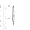 Thumbnail Image 2 of 30mm Cubic Zirconia Inside-Out Hoop Earrings in Sterling Silver