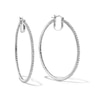 Thumbnail Image 0 of Cubic Zirconia 2 x 55mm Hoop Earrings in Sterling Silver