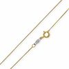 Sterling Silver with 14K Gold Plate 040 Gauge Box Chain Necklace - 18"