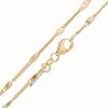 Thumbnail Image 1 of 030 Gauge Hammered Curb Chain Necklace in 14K Gold Bonded Sterling Silver - 18"