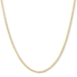 14K Hollow Gold Bonded Curb Chain - 18"