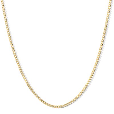 14K Hollow Gold Bonded Curb Chain - 18"