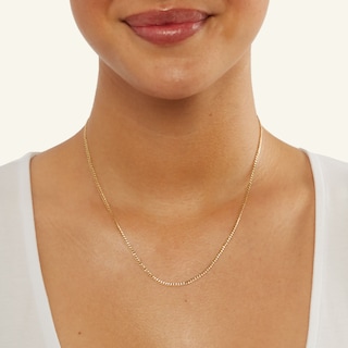 14K Hollow Gold Bonded Curb Chain - 18"