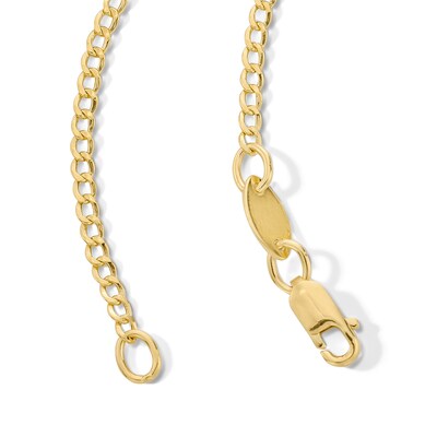 14K Hollow Gold Bonded Curb Chain - 18"