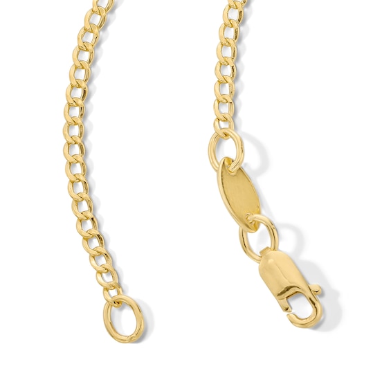 14K Hollow Gold Bonded Curb Chain - 18"