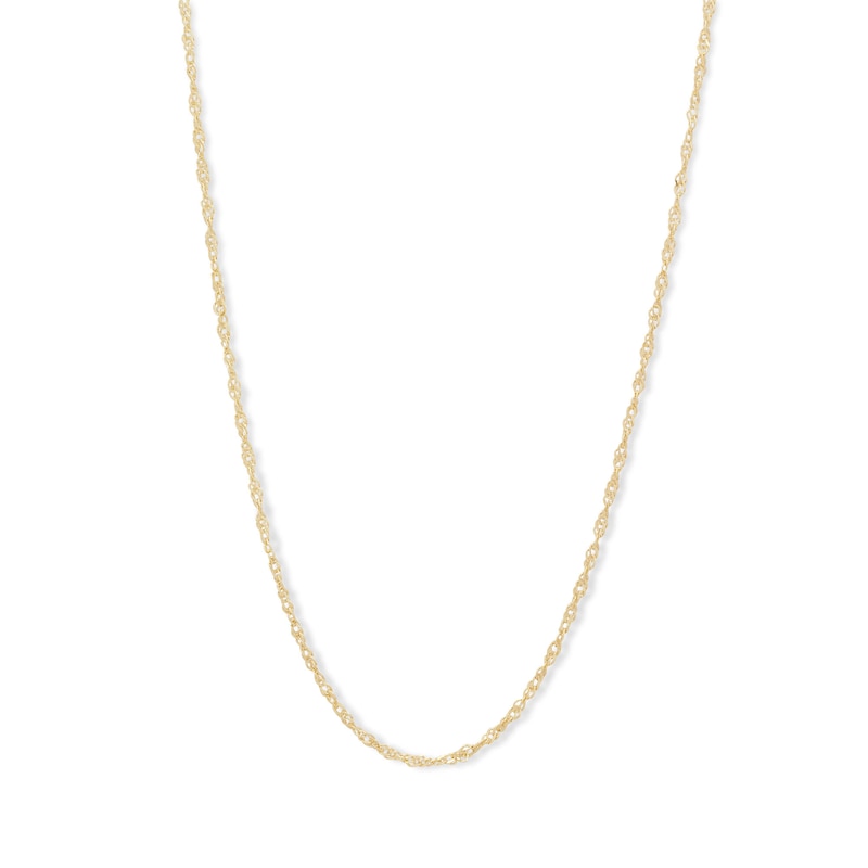 14K Solid Gold Bonded Singapore Chain - 16"