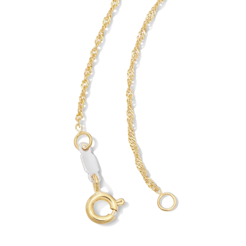 Main Image 3 of 14K Gold Bonded Singapore Chain - 18"