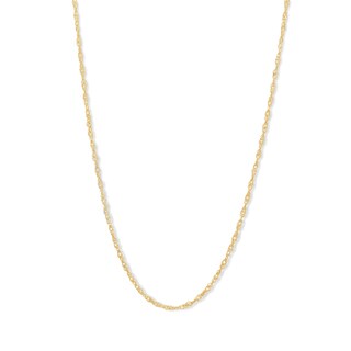 020 Gauge Singapore Chain Necklace in 14K Solid Gold Bonded Sterling Silver - 20"