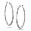 Thumbnail Image 0 of Cubic Zirconia 45mm Hoop Earrings in Sterling Silver