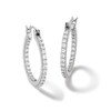 Thumbnail Image 1 of 20mm Cubic Zirconia Inside-Out Hoop Earrings in Sterling Silver