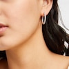 Thumbnail Image 2 of 20mm Cubic Zirconia Inside-Out Hoop Earrings in Sterling Silver