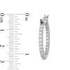 Thumbnail Image 3 of 20mm Cubic Zirconia Inside-Out Hoop Earrings in Sterling Silver