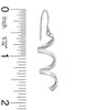 White Crystal Spiral Drop Earrings in Sterling Silver