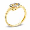 Thumbnail Image 2 of Diamond Accent Double Heart Ring in Sterling Silver with 18K Gold Plate - Size 7