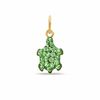 Thumbnail Image 1 of Green Crystal Turtle Charm in 10K Gold