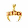 Thumbnail Image 1 of Red Enamel BITTEN Fangs Charm in 10K Gold