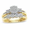 3/8 CT. T.W. Diamond Composite Bridal Set in 10K Gold - Size 7
