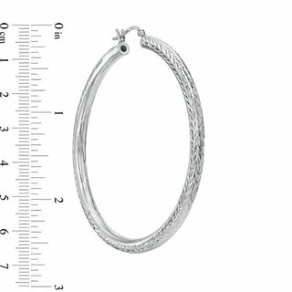 Sterling Silver Diamond-Cut Hoops