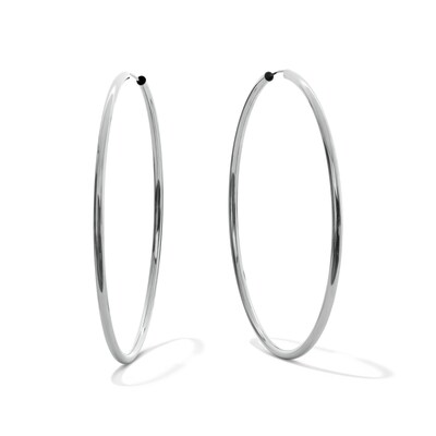 Tube Hollow Sterling Silver Continuous Hoops