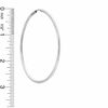 70mm Continuous Hoop Earrings in Tube Hollow Sterling Silver