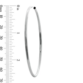 Tube Hollow Sterling Silver Continuous Hoops