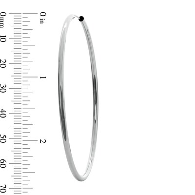 Tube Hollow Sterling Silver Continuous Hoops
