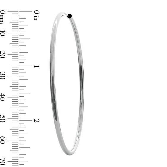 Tube Hollow Sterling Silver Continuous Hoops