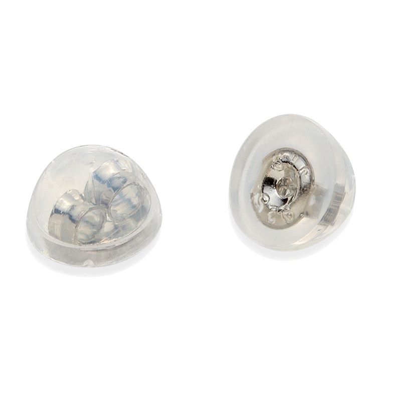 SANAG 100 Pair Earring Backs for Studs with Pad Rubber Pierced