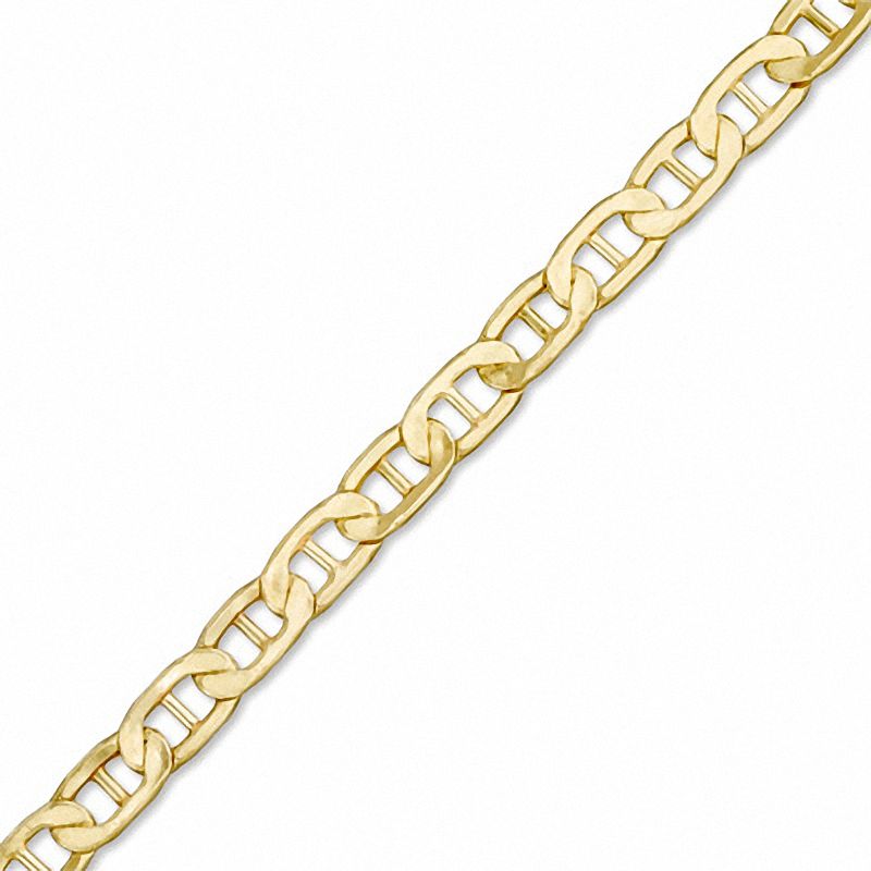 Main Image 1 of 100 Gauge Mariner Chain Bracelet in Sterling Silver with 14K Gold Plate - 8"
