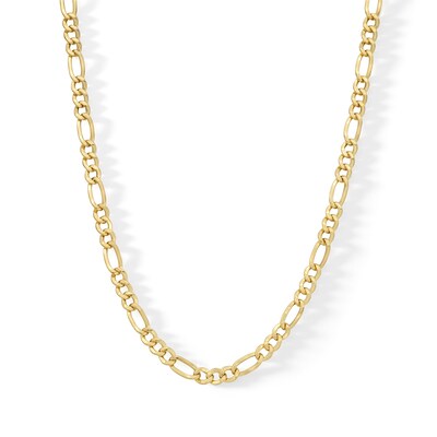 14K Semi-Solid Gold Bonded Figaro Chain - 20"