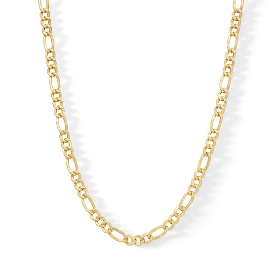 14K Semi-Solid Gold Bonded Figaro Chain - 20"