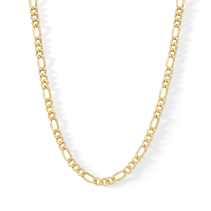 14K Semi-Solid Gold Bonded Figaro Chain - 20"