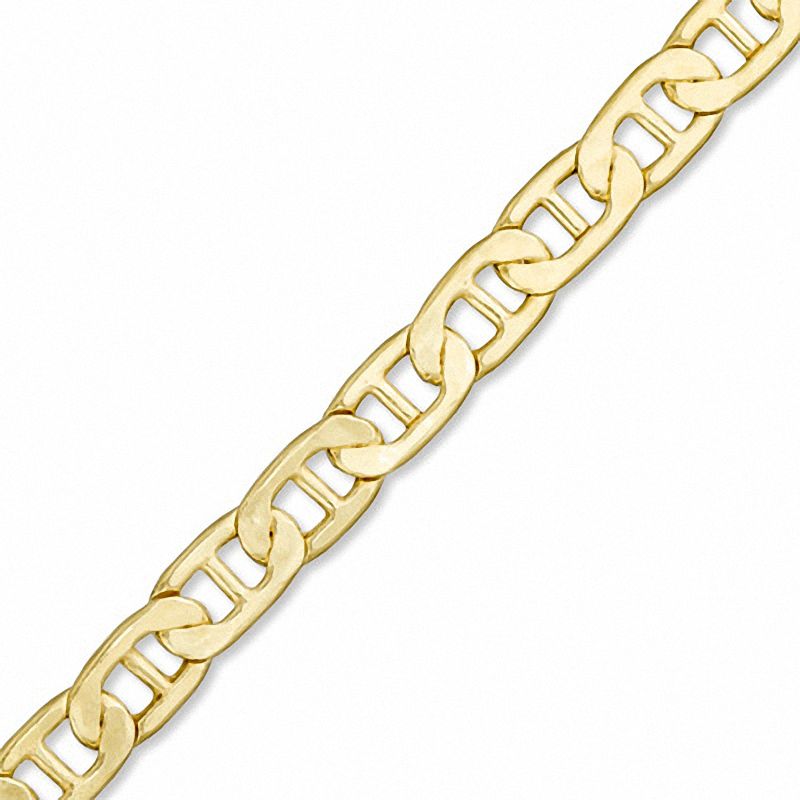 Main Image 1 of 120 Gauge Mariner Chain Bracelet in Sterling Silver with 14K Gold Plate - 8"