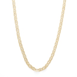 5.3mm Mariner Chain Necklace in 14K Gold Bonded Semi-Solid Sterling Silver - 22&quot;