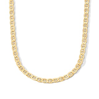 14K Semi-Solid Gold Bonded Mariner Chain - 22"