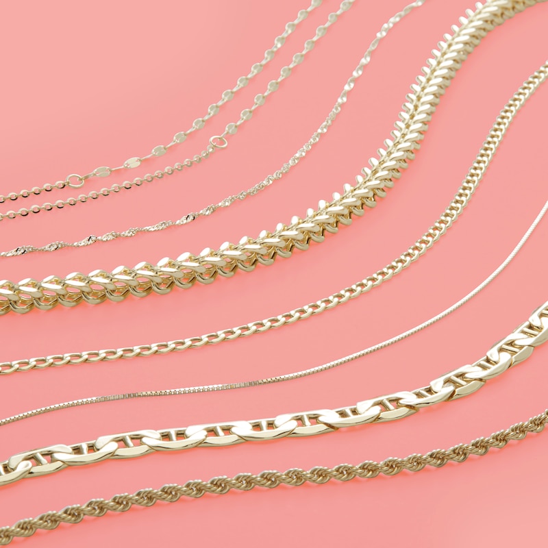 5.3mm Mariner Chain Necklace in 14K Gold Bonded Semi-Solid Sterling Silver - 22"